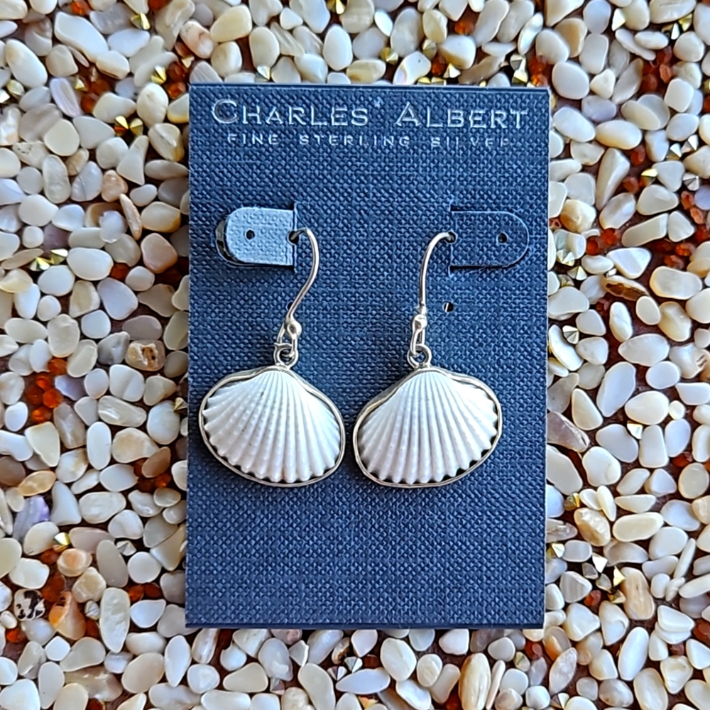 Charles Albert Ark Shell Earrings